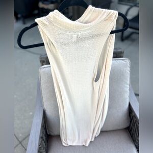 Cream color, long vest